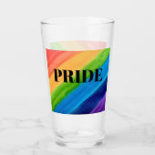 Rainbow Colors Pride Glass Cup Glas (Voorkant)