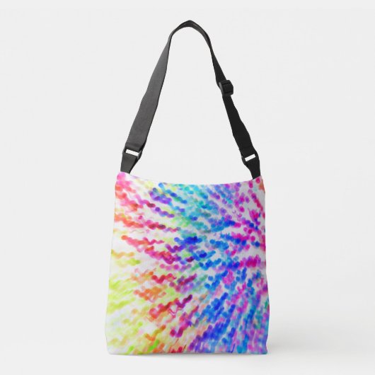 Rainbow Colors Splash water zoals Pattern Crossbody Tas (Voorkant)
