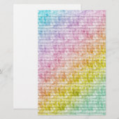 Rainbow Colors Stationery met optionele lijnen Briefpapier (Voorkant / Achterkant)