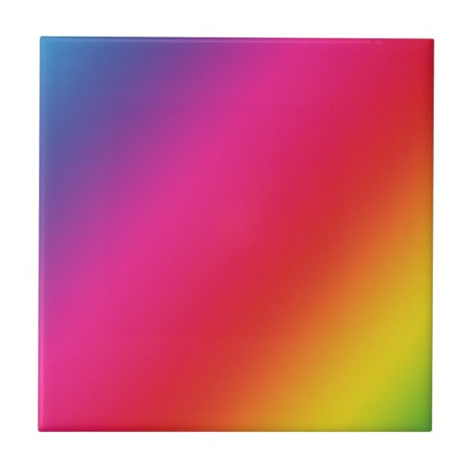 Rainbow Colors Tegel/Trivet Tegeltje (Voorkant)