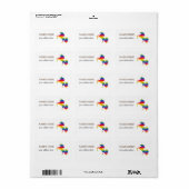 Rainbow Colors Unicorn Shipping Labels (Full Sheet)