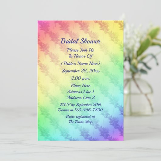 Rainbow Colors Vrijgezellenfeest Kaart (Staand voorkant)