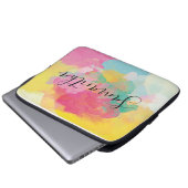 Rainbow Colors Waterverf Script Laptop Sleeve (Voorkant onderkant)