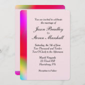 Rainbow Colors Wedding Gay Interest Kaart (Voorkant / Achterkant)