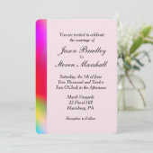 Rainbow Colors Wedding Gay Interest Kaart (Staand voorkant)