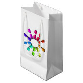 Rainbow Colour Eye Glasses Gift Bag Klein Cadeauzakje (Voorkant Gekanteld)