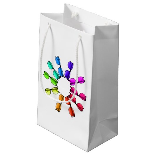 Rainbow Colour Eye Glasses Gift Bag Klein Cadeauzakje (Achterkant Gekanteld)