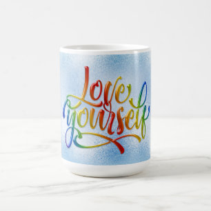 Rainbow Colour Love Yourself Gay Pride Koffiemok