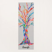 Rainbow Colour Tree Namaste Yogamat (Achterkant)