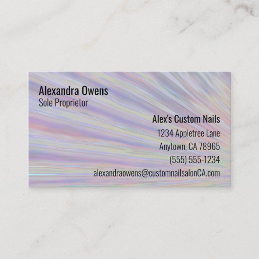 Rainbow Colours Design QR Code 7 Lijn Aangepast Visitekaartje (Voorkant)