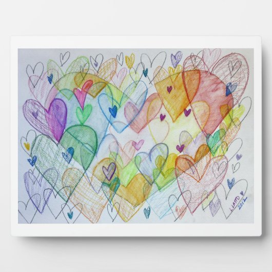 Rainbow Community Heart Art Print Plaques Fotoplaat (Voorkant)