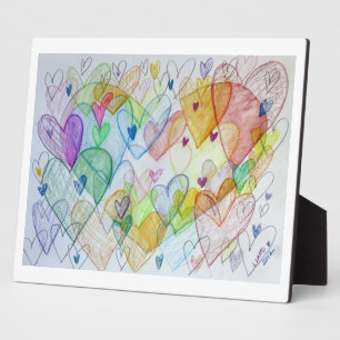 Rainbow Community Heart Art Print Plaques Fotoplaat