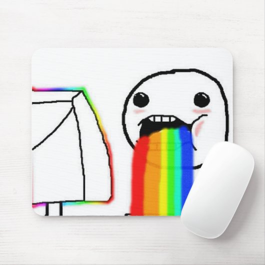 Rainbow Computer Face Guy Muismat (Met muis)