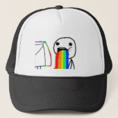 Rainbow Computer Face Guy Trucker Pet (Voorkant)
