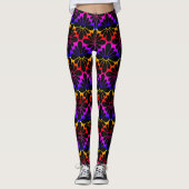 Rainbow Concho Flowers Leggings (Voorkant)