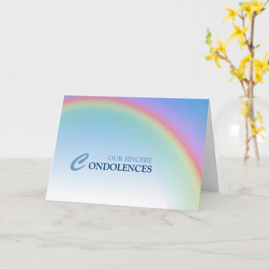 Rainbow Condolence Kaart (Gele Bloem)