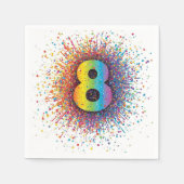 Rainbow Confetti 1e Verjaardag Servetten Papieren (Voorkant)