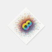 Rainbow Confetti 1e Verjaardag Servetten Papieren (Hoek)