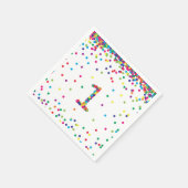 Rainbow Confetti 1st Birthday Napkins Servetten (Hoek)