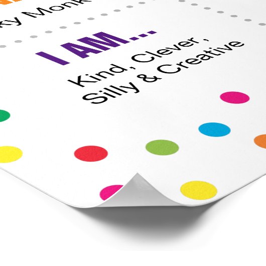 Rainbow Confetti 5th Birthday Poster (Hoek)