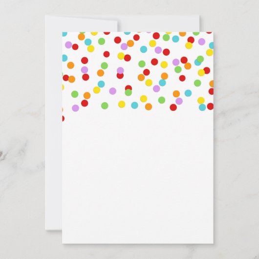 Rainbow Confetti Baby Sprinkle Kaart (Voorkant)