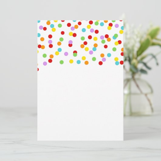 Rainbow Confetti Baby Sprinkle Kaart (Staand voorkant)