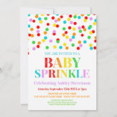 Rainbow Confetti Baby Sprinkle Kaart (Achterkant)