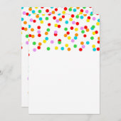 Rainbow Confetti Baby Sprinkle Kaart (Voorkant / Achterkant)
