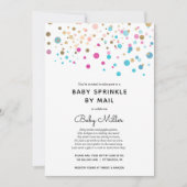 Rainbow Confetti Baby Sprinkle per Mail Invitation Kaart (Voorkant)