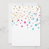Rainbow Confetti Baby Sprinkle per Mail Invitation Kaart (Achterkant)