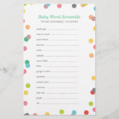 Rainbow Confetti Baby Word Scramble Game (Voorkant)