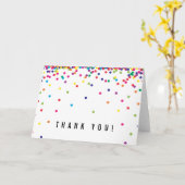 Rainbow Confetti bedankje | Schattige & eenvoudig Kaart (Gele Bloem)