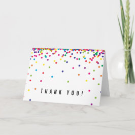 Rainbow Confetti bedankje | Schattige & eenvoudig Kaart