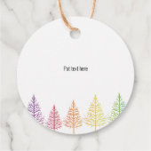 Rainbow confetti, bomen Dank je lesbische bruiloft Bedankjes Labels (Achterkant)