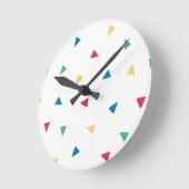 Rainbow Confetti Clock Ronde Klok (Hoek)