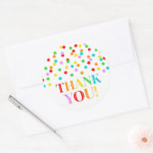 Rainbow Confetti Dank u Ronde Sticker (Envelop)
