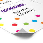 Rainbow Confetti derde verjaardag poster (Hoek)