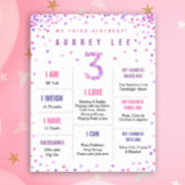 Rainbow Confetti derde verjaardag poster