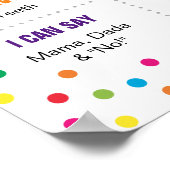 Rainbow Confetti eerste verjaardag poster (Hoek)