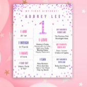 Rainbow Confetti eerste verjaardag poster