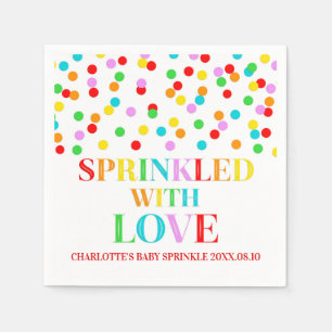 Rainbow Confetti, geprint met liefdesgordel Servet