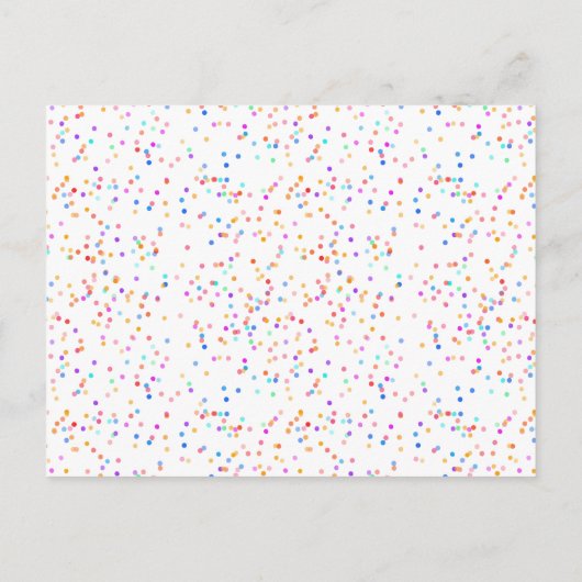 Rainbow Confetti Gouden Script Save the Date Aankondigingskaart (Achterkant)