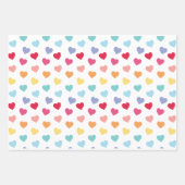 Rainbow Confetti Hearts Valentijnsdag Inpakpapier Vel (Voorkant 2)