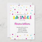 Rainbow Confetti Kleurrijke Baby Sprinkle Shower Kaart (Voorkant)