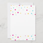 Rainbow Confetti Kleurrijke Baby Sprinkle Shower Kaart (Achterkant)