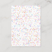 Rainbow Confetti kleurrijke bruiloft dank u Plaatskaartje (Achterkant)