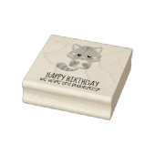 Rainbow Confetti Leuke Kitty Cat Happy Birthday Rubberstempel (Stempel)