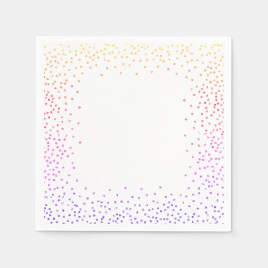 Rainbow Confetti Papieren servetten (Voorkant)