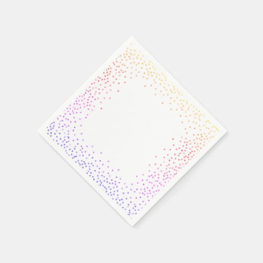 Rainbow Confetti Papieren servetten (Hoek)