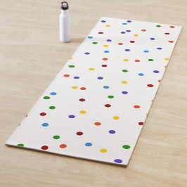 Rainbow Confetti Polka Dot Dubbelzijdig Yogamat